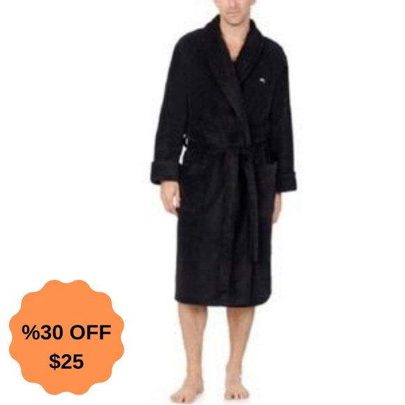 Tommy Bahama Other - Tommy Bahama Men's Soft Plush Robe, Black